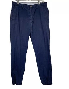 massimo dutti slim fit cuffed ankle Blue Chinos pants Mens Size 31 - Picture 1 of 13