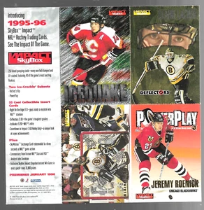 1995-1996 Skybox Impact Hockey Muestra Tarjeta de Promoción Roenick Fleury Lacher Sin Cortar - Imagen 1 de 12