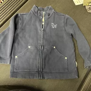 Janie and Jack Pullover mit 4 Reißverschlüssen Hund Navy 4y - Bild 1 von 5