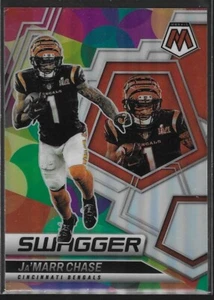 2022 Panini Mosaic Ja'Marr Chase Swagger Silver Prizm #SW-12 Bengals - Picture 1 of 2