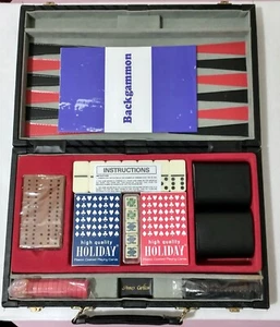 Deluxe Studio Anne Carlton travel backgammon cribbage dominoes poker dice cards - Picture 1 of 22