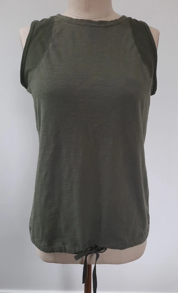 St. John's Bay Active Size S Sleeveless Top T-Shirt Dark Green Drawstring Bottom - Изображение 1 из 4