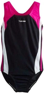 Speedo Girl's Color Block Infinity Splice Swimsuit Black Size 7 1542 - Picture 1 of 2