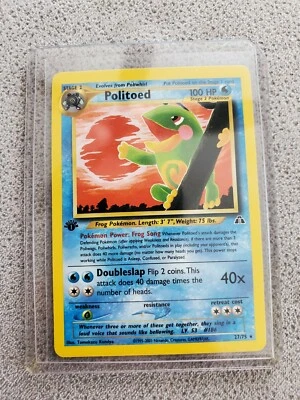 Politoed 27/75 1st Edition Rare Pokemon Neo Discovery MINT PSA BGS CGC READY - Image 1 of 4