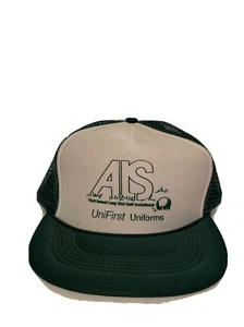 Vintage 80’s ALS Unifirst Uniforms Green & White Snapback Trucker Hat - Bild 1 von 10