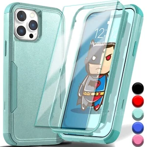 Funda resistente a prueba de caco + protector de pantalla para iPhone 14 13 12 11 Plus Pro Max - Imagen 1 de 13