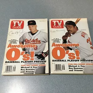 2 - 1996 TV Guide Sept 28-Oct 4th Cal Ripken Jr Eddie Murray Baltimore Orioles - Picture 1 of 5