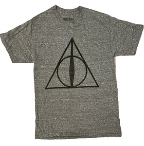 Harry Potter Deathly Hallows Gray T Shirt Size Small - Picture 1 of 4