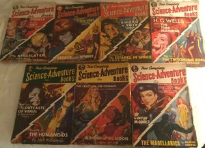 Lot of 1950-52 Two Complete Science-Adventure Books Pulp SF Magazines #1-7 - Foto 1 di 12