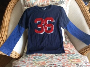 Boy's Children's Place NAVY/RED long-sleeve t-shirt M 7/8 athletic look - Picture 1 of 4
