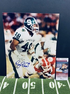 PERCY SNOW #48 SIGNED MICHIGAN STATE SPARTANS 11x14 Gator Bowl JSA WITNESS 852 - Image 1 of 3