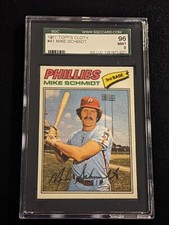 1977 Topps CLOTH STICKER #41 Mike Schmidt SGC 9 MINT