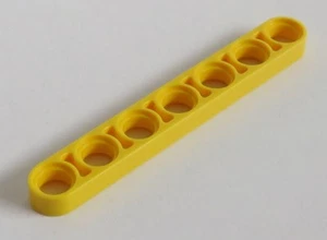 LEGO Technic - Liftarm 1 x 7 dünn (2 Stück), gelb # 32065 - Bild 1 von 1
