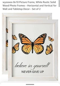 Marco de fotos Wyooxoo 8x10 con Butterfly’s T3 - Imagen 1 de 3