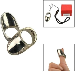Bogenschießen Daumen Ring Traditionell Silber Fingertab Fingerschutz Daumenring - Picture 1 of 12