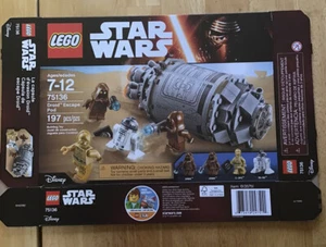 LEGO 75136 Scatola Vuota da Collezione Storage Art Display Star Wars Droid Escape Pod - Foto 1 di 2