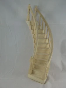 Escalera de caracol clásica casa de muñecas de madera en miniatura izquierda CLA70221 escala 1/12 escalón - Imagen 1 de 1