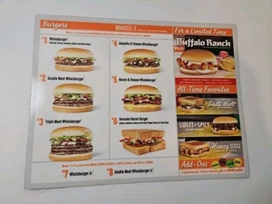 Whataburger Menu Board Prop Full Menu Order Marquee Buffalo - Picture 1 of 2