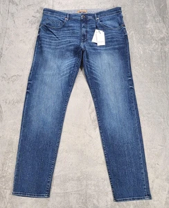 Pantalones de mezclilla elásticos ajuste perfecto Robert Graham para hombre 42x36 azul índigo - Imagen 1 de 22