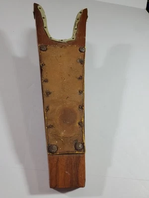 Vintage Boot Remover Jack Wooden Cowboy Boot Puller Wood & Leather Trim  13x4.5" - Image 1 of 4