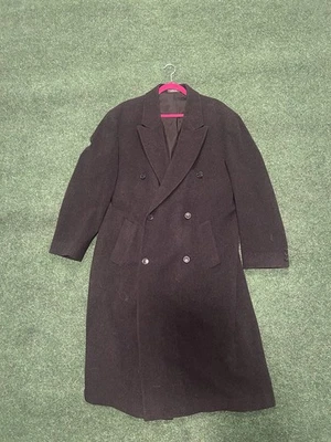 Ralph Lauren Chaps Men's Cashmere Blend Overcoat Charcoal, Long, Vintage XL - Image 1 of 4