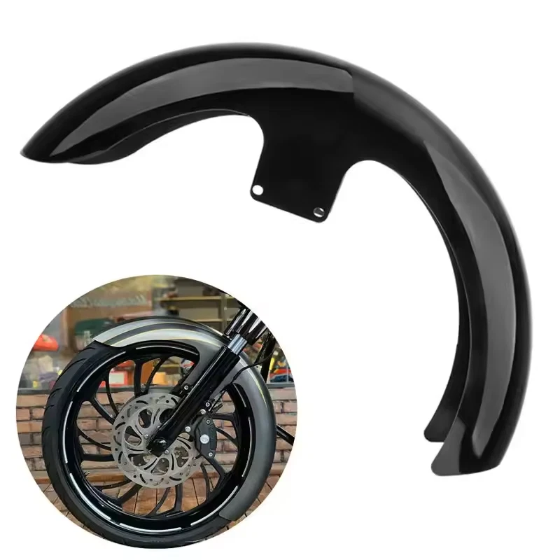 Guardabarros delantero negro brillante 21" para Harley Touring Road King Glide Foto 1 de 4