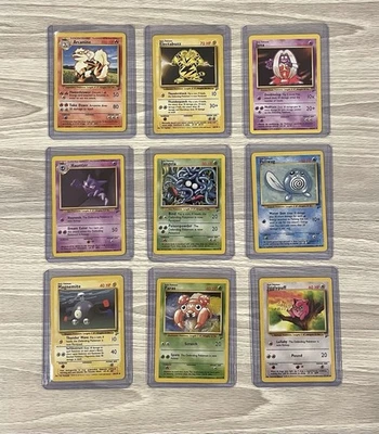 Lot Of 9 Pokemon Base Set 2 Cards 2000 WOTC Arcanine Electabuzz Jynx MP & HP - Image 1 of 4
