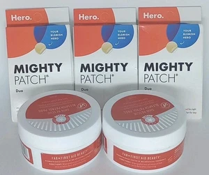 2 Pk First Aid Beauty Skin Rescue Blemish Patrol Pads & 3 Pk HERO Acne Patches - Picture 1 of 7