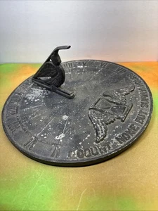 Metal Sun Dial Vintage 9 Inch Diameter. Please See Pics Outdoor Decor - Picture 1 of 11