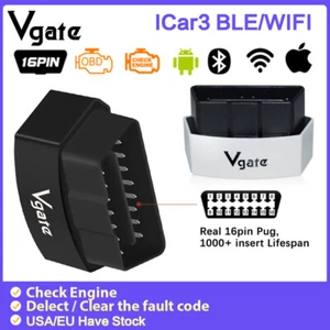 Vgate iCar3 Bluetooth WIFI OBD2 Code Reader Auto Diagnostic Tool For Android IOS - Picture 1 of 11