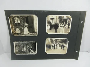1943 Lot 4 Black & White Open Air Trauung Fotos Retro Fotografie - Bild 1 von 6