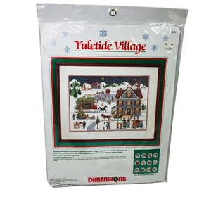 Dimensions 1989 Yuletide Village Christmas Cross Stitch Kit 8384 Charles Wysocki - Picture 1 of 5