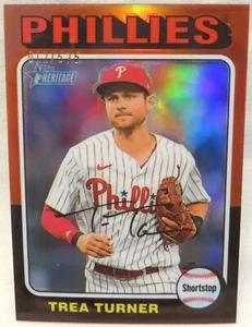 Trea Turner 2024 Topps Heritage #181 refractor cromado 012/575 - Imagen 1 de 1