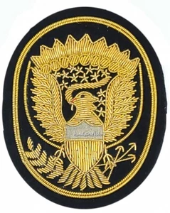 Staff of General's Hardee Hand-made embroidery Golden bullion blazzer Hat Patch - Picture 1 of 2