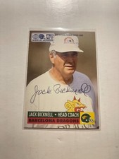 Barcelona Dragons JACK BICKNELL Signed Card