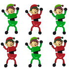 6 Elf Window Crawlers - Stocking Toy Loot/Party Bag Fillers Childrens/Kids