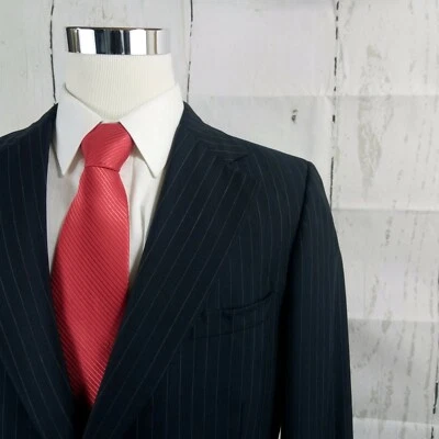 Chaqueta Blazer Abrigo Deportivo Jack Henry Country Club Plaza KC 42R Azul Oscuro Rayas Foto 1 de 4