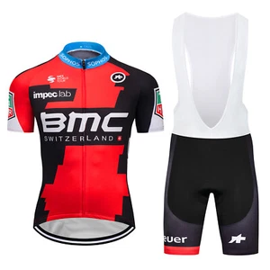 Verano Manga Corta Ciclismo Jersey Babero Pantalones Cortos Conjunto Secado Rápido Montar Camisas Hombres - Imagen 1 de 15