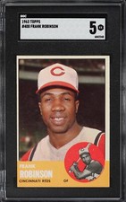 1963 Topps Baseball #400 Frank Robinson SGC 5 EX Cincinnati Reds HOF