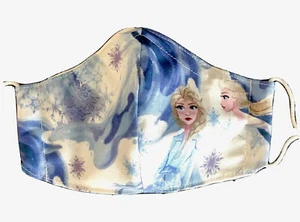 DISNEY FROZEN Elsa/Ana Handmade Face Mask 5-10 Yrs-Filter Pocket,Adjustable Ear - Picture 1 of 4