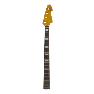 Maple Bass Guitar Neck 20 Fret 34 Inch Block Inlay Guitar replacement Yellow - Picture 1 of 6