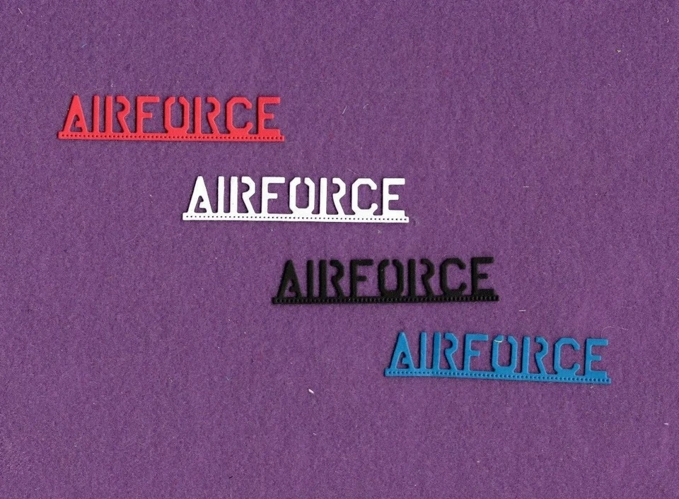Tarjetas de álbum de recortes troquelados AIRFORCE WORD militares EE. UU. Foto 1 de 1