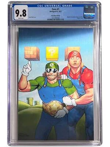 Faro's Lounge Macho Man Hulk Hogan / Mario Luigi METAL Variant CGC 9.8 - Picture 1 of 1