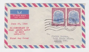 pakistan 1964 two stamps on FDC to Italy q1262 - Picture 1 of 2