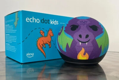Amazon Echo Dot Kids 5. Gen Altavoz Inteligente Diseño De Dragón NUEVO OVP Alexa - Imagen 1 de 4