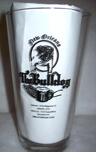 The BULLDOG New Orleans Beer Bar DRAFT SCHOOL/1001 Beer Glass VGUC - Picture 1 of 2