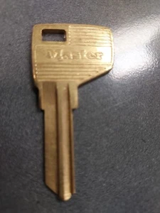 VINTAGE BRASS MASTER LOCK KEY UNCUT - Picture 1 of 2