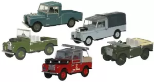 Nuovo Oxford Diecast 1:76 Scala Set Di 5 Pezzi Land Rover 00 Gauge - 76SET17E - Foto 1 di 1
