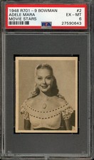 1948 R701-9 Bowman Movie Stars #2 Adele Mara PSA 6