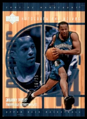 2001-02 Upper Deck Hardcourt Exclusives Anthony Peeler 16/25 Twolves #51 Foto 1 de 2